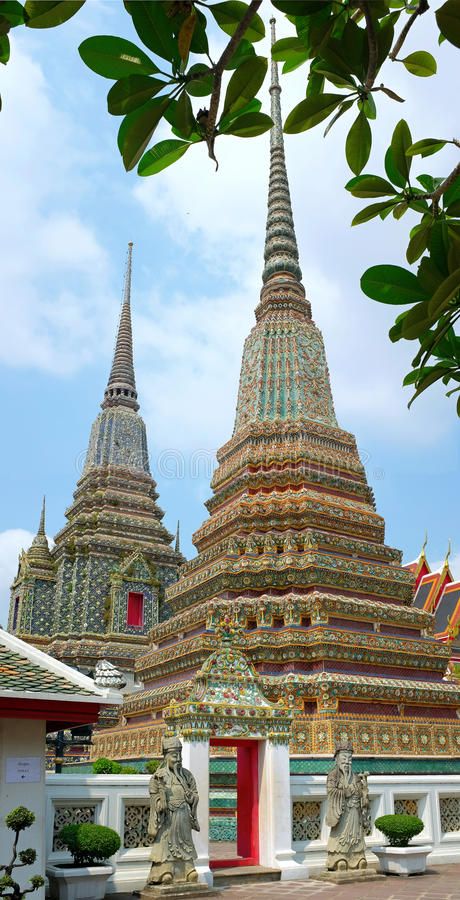 Wat pho temple in Bangkok royalty free stock photos Wat Pho Bangkok, Wat Arun, Wat Pho, Illustration Photoshop, Vertical Images, Buddhist Temple, Bangkok Thailand, Southeast Asia, Design Illustration