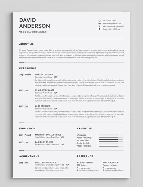 Modern Resume Template for Professionals

Stand out from the crowd with this modern resume template, perfect for professionals of all levels. Easily customizable with your own details, this template will help you land your dream job. #resume #jobsearch#Cv_Ideas_Professional_Cv #Minimalist_Cv_Design #Minimalistic_Resume #Modern_Cv_Design Minimal Cv, Indesign Resume Template, Cv Original, Minimal Resume Template, Cv Inspiration, Minimalist Resume Template, Minimal Resume, Modern Cv Template, Resume Design Professional