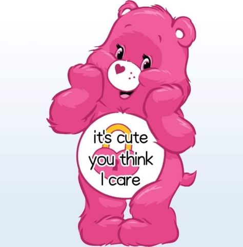 Care Bears Funny, Swear Bears, Bears Funny, Grumpy Care Bear, Hoodie Art, Care Bear Tattoos, Pretty Wallpaper Ipad, Bear Quote, Care Bears Cousins