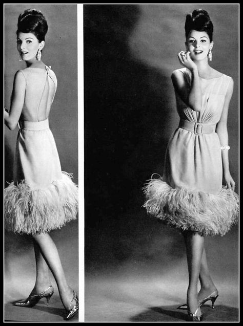 1960s Glamour, 1962 Fashion, 60s Models, 1960s Cocktail Dress, 1969 Fashion, Chiffon Cocktail Dress, 20th Century Fashion, Vintage Inspiration, Vintage Couture