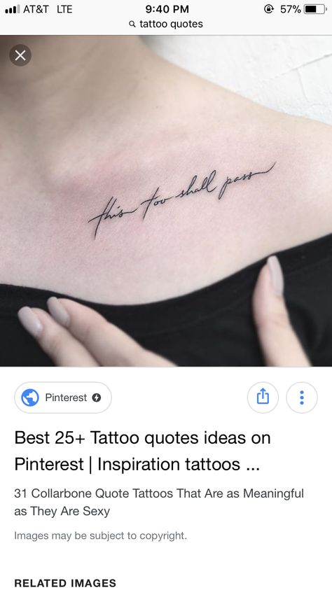 Tattoos On Collarbone, Collar Bone Tattoo Quotes, Tattoo Name Fonts, Bones Quotes, Inspiring Quote Tattoos, Collarbone Tattoo, Bone Tattoo, Typewriter Font, Cowgirl Art