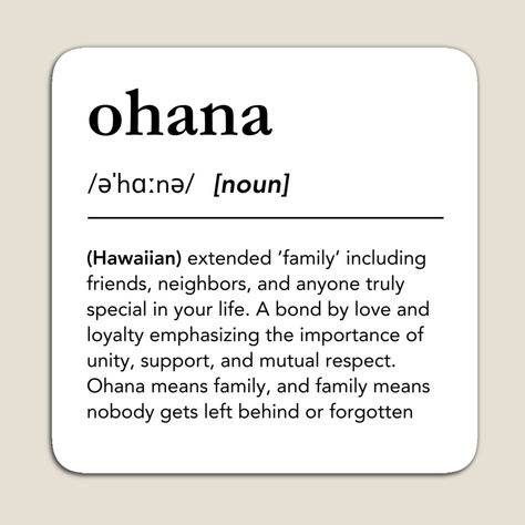 Ohana Quote, Hawaiian Words, Ohana Meaning, Hawaiian Words And Meanings, Hawaiian Phrases, Hawaiian Quotes, Lilo And Stitch Ohana, Hawaiian Party Theme, Party Quotes