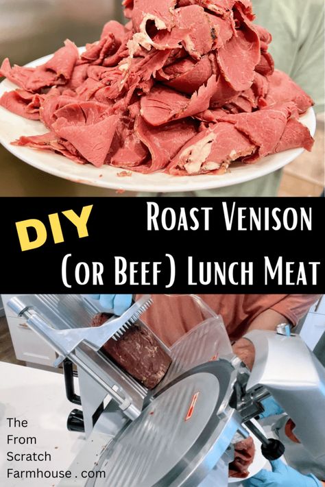 Venison Pastrami Recipe, Homemade Lunch Meat, Roast Beef Deli Meat, Roast Beef Lunch, Venison Sausage Recipes, Deli Meat Recipes, Pastrami Recipe, Venison Roast, Deer Recipes