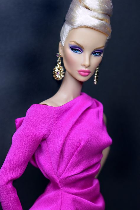 Glam Doll, Pink Barbie, Fuschia Pink, Living Dolls, Fashion Royalty Dolls, Barbie I, Custom Dolls, Barbie Clothes, Barbie Fashion