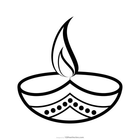 Diwali Diya Outline, Diya Drawing For Kids, Diwali Diya Drawing, Diya Images, Diya Png, Diya Drawing, Hindu Images, Lamp Images, Diwali Theme