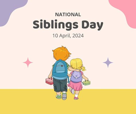 🎉 Happy National Siblings Day! 🎉 Today is the perfect day to celebrate the amazing bond between siblings. Whether they are your brothers, sisters, or both, take a moment to appreciate the laughter, the fights, the inside jokes, and the unconditional love that comes with having siblings. Share a favorite memory, tag your siblings, and let them know how much they mean to you. Remember, no matter how much you argue or annoy each other, the love between siblings is truly special and irreplaceable... Sibling Day Quotes, National Siblings Day Quotes, Siblings Day Quotes, Happy National Siblings Day, Happy Sibling Day, National Siblings Day, Siblings Meme Funny, Siblings Day, National Sibling Day