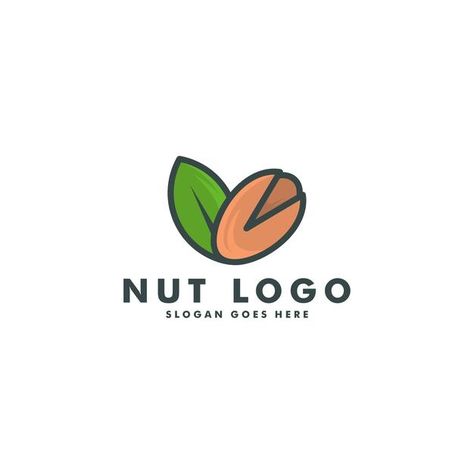 Nut Logo Design Ideas, Nuts Logo Design, Nuts Logo, Logo Sketch Design, Logo Sketches, Islamic Calligraphy Painting, Leaf Logo, Nut Milk, Graphic Design Tips