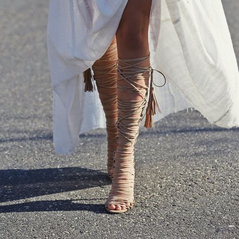 Free People Levluv Beige Suede Gladiator Heel Size 8 Nib Small Glue Spot See Photo Bought Straight From Free People Never Worn Back Zipper Items Are Retail Store Purchases And May Have Been Handled Or Tried On By Store Customers Prior To Sending Your Item A Zip Tag Will Be Attached To Represent The Item Purchased Photos Are Also Taken Of Item Prior To Shipping Mini Outfits, Strap Sandals Heels, Mini Outfit, Gladiator Heels, Fun Heels, Heel Boot, Jeffrey Campbell Shoes, Suede Lace, Lace Up Sandals