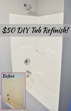 Diy Tub, Bathtub Makeover, Tub Refinishing, Makeover Kamar Mandi, Painting Bathtub, Tile Refinishing, Bathtub Surround, Diy Bathtub, Refinish Bathtub