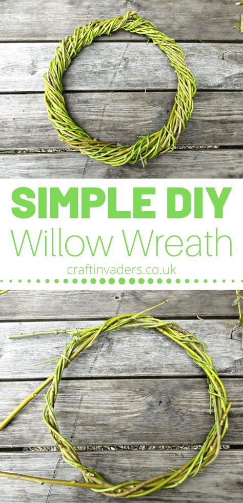 How to Weave a Simple Willow Wreath • Craft Invaders Willow Furniture, Willow Wreath, Diy Christmas Wreaths Ideas, Christmas Wreaths Ideas, Pagan Crafts, How To Weave, Willow Weaving, Christmas Wreaths Diy Easy, Christmas Decorations Garland