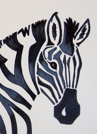 Zebra Painting, Safari Nursery Art, Animal Jungle, Zebra Art, Master Drawing, Zoo Animal, Kindergarten Art, Safari Nursery, Jungle Theme