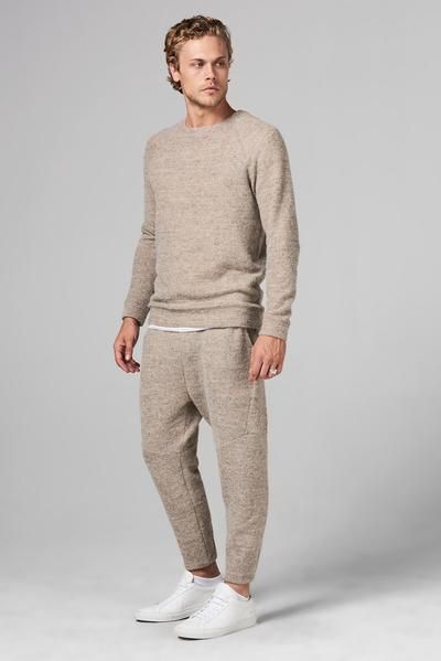 MEN'S MELANGE KNIT JOGGER PANT - CAMEL Mens Joggers Outfit, Christopher Mason, What Men Really Want, Mens Joggers Sweatpants, Men Loungewear, Slim Fit Joggers, Joggers Outfit, Mens Loungewear, Leg Day