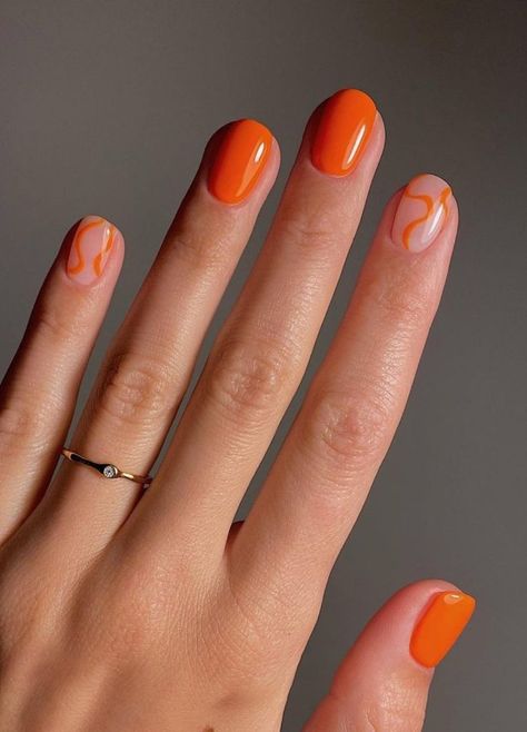 30 Fun Nail Art Ideas | The Everygirl Short Gel Nails Simple Design, Negative Space Summer Nails, Simple Manicure Ideas For Short Nails, Squoval French Tip Nails Color, Simple Short Nail Art Designs, Fun Short Nails Art Ideas, Simple Shellac Nails Designs, Simple Gel Manicure Designs, Short Nail Shellac