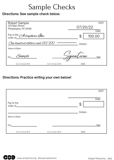 Check Writing Practice, Printable Checks Template Free, How To Write A Check, Blank Checks Printable, Blank Check Template Free Printables, Check Template, Essay Writing Examples, College Essay Examples, Printable Checks