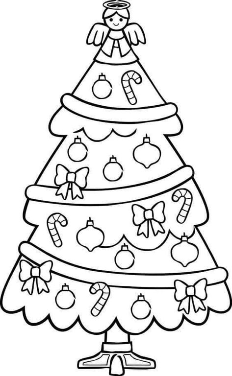 Merry Christmas Coloring Pages, Christmas Colouring Pages, Christmas Coloring Page, Santa Coloring Pages, Christmas Tree Drawing, Free Christmas Coloring Pages, Kindergarten Coloring Pages, Christmas Coloring Sheets, Printable Christmas Coloring Pages