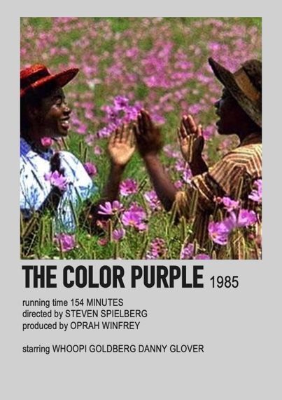 Purple Polaroid, The Color Purple Movie, Danny Glover, The Color Purple, Unknown Pleasures, Polaroid Poster, Whoopi Goldberg, Movie Posters Minimalist, Steven Spielberg