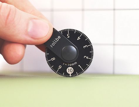 If you need a precise, pocket-size measuring device, the black titanium Rollbe Click is a great little tool; a rolling ruler that can measure flat & curved surfaces using both the metric & imperial systems, and it’s about the size of a coin, so small enough to clip onto your EDC keyring or ’biner. For every revolution of the measuring wheel, it automatically clicks, making it super-simple to keep track of each measurement. A funded Kickstarter. Measuring Wheels, Set Square Ruler, Multifunctional Geometric Ruler, Measuring Wheel, Micrometer Screw Gauge, Gift Guide For Men, Measuring Tools, Mens Gear, Measurement Tools