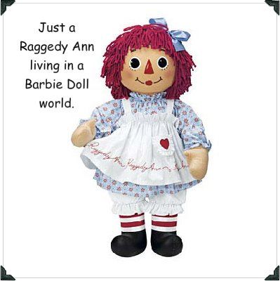 Barbie who? Raggedy Ann, Red, Hair, White