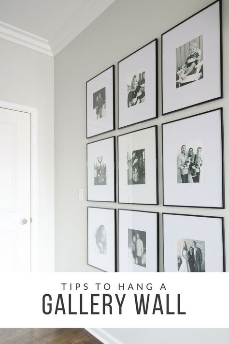 Gallery Wall Over Table, Wall Collage Photo Ideas, Symmetrical Photo Wall, Gallery Wall Dining Table, Large Picture Frame Ideas Living Room, Photo Wall Grid, Long Hallway Picture Wall Ideas, Gallery Wall Above Sideboard, Wall Collage Hallway