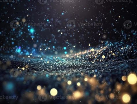 Dark blue and glow particle abstract background Blurry bokeh background with sparkles, particles and glitter created with Generative AI technology Dj Visuals, Glowing Particles, Particle Effects, Bokeh Background, Air Vent, Abstract Background, Abstract Backgrounds, Royalty Free Stock Photos, Dark Blue