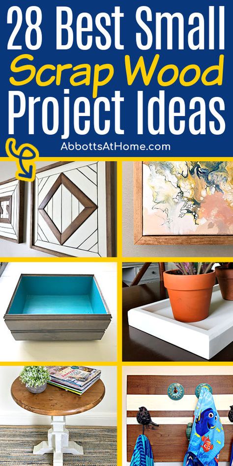 4 examples of the best small scrap wood projects DIY's with steps and videos. Easy DIY scrap wood project ideas. Small Scrap Wood Projects, Projects With Photos, Scrap Wood Project, Diy Scrap Wood, Scrap Wood Art, Diy Steps, Scrap Wood Crafts, Wood Projects For Kids, Wood Mosaic