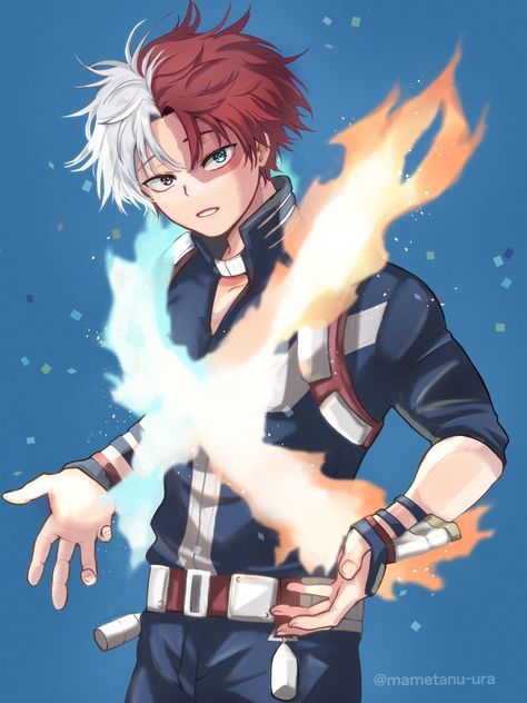 Black Cat Anime, Hot Hero, Arte Sailor Moon, Todoroki Shouto, Wallpapers Anime, Icy Hot, Academia Wallpaper, My Hero Academia Shouto, Hero Wallpaper