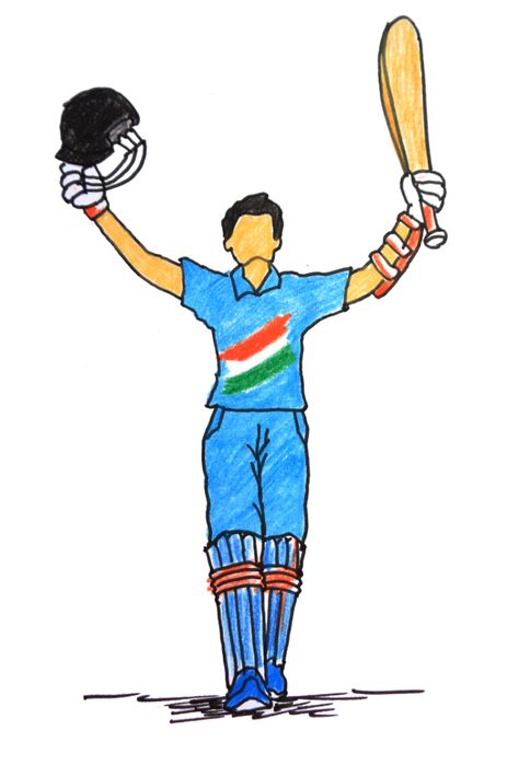 Man of the Match   #art #Drawing #cricket #ipl #IPL #india #dhoni #sachintendulkar #batsman #video #artist #painting Cricket Cartoon Art, Cricket Art Paintings, Cricket Painting Canvas, Cricket Drawing Sport, Cricket Illustration Sport Art, Cricket Designs Ideas, Cricket Doodle Art, Cricket Drawing Easy, Sport Art Drawing