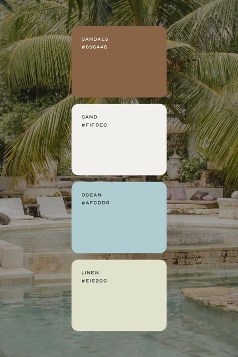 Blue And Brown Color Palette, Visuell Identitet, Color Design Inspiration, Hex Color Palette, Color Schemes Colour Palettes, Brown Color Palette, Summer Color Palette, Shopify Design, Brand Strategist