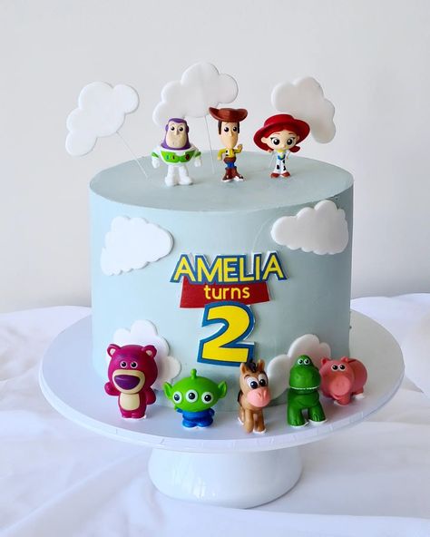 Toys Story Birthday Party, Toy Story Cake Simple, Pink Toy Story Cake, Toy Story 3rd Birthday Cake, Toy Story Simple Cake, Diy Toy Story Cake, Simple Toy Story Cake, Toy Story Smash Cake 1st Birthdays, Toy Story Smash Cake