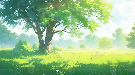 Meadow Background, Landscape Countryside, Gacha Backgrounds, Scene Background, Green Meadow, Background Green, Green Backgrounds, Sunny Day, The Landscape