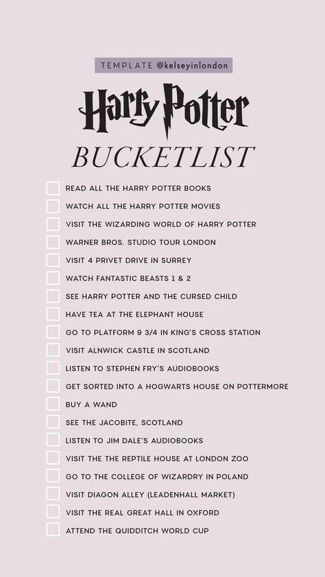 Harry Potter Bucket List Harry Potter Travel Bucket List, Harry Potter Travel, Film Harry Potter, Imprimibles Harry Potter, Netflix Recommendations, Citate Harry Potter, Harry Potter Quizzes, Glume Harry Potter, Harry Potter Stories