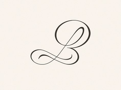 LB Monogram by Boldatwork Lb Initials, Lb Tattoo, B Cursive, Lb Monogram, Cursive Monogram, Cursive B, Lb Logo, Handmade Logo Design, Brand Lettering