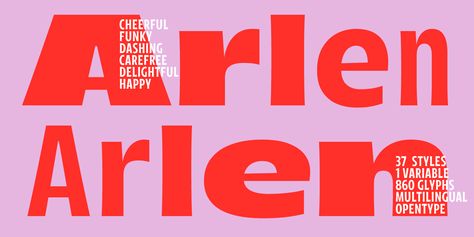 Arlen’s Off-Kilter Magnetism Highlights the Charm of Imperfect Design – PRINT Magazine Funky Fonts, Font Face, Visual Culture, Creative Fonts, Good Cheer, Web Design Agency, Hand Painted Signs, Sans Serif Fonts, Modern Fonts