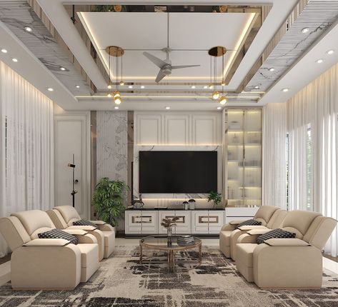 Interior Design Fall Ceiling, Living Room Fall Ceiling Design, False Ceiling Luxury, Fall Ceiling Designs Hall Modern, Lobby False Ceiling Design, False Ceiling Design Living Rooms, Diy Home Decor Fall, Living Room False Ceiling Design, Luxury Hall