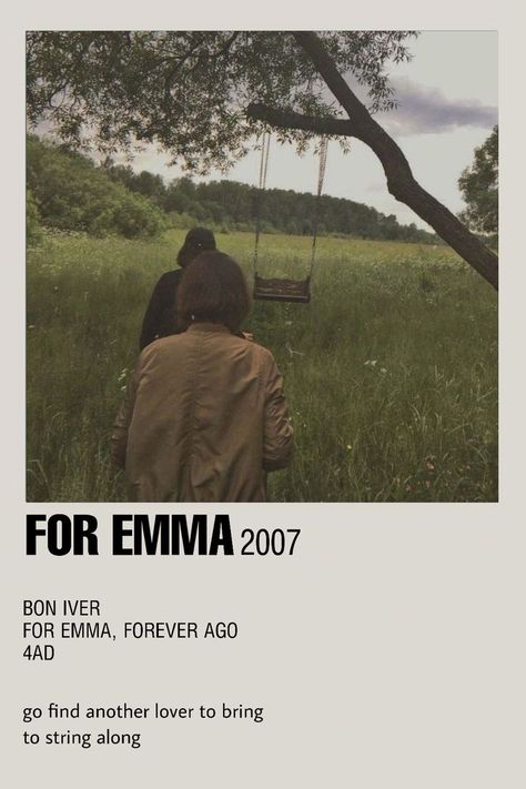 bon iver for emma forever ago polaroid minimalist poster aesthetic Lumineers Polaroid Poster, Lumineers Poster Prints, Bon Iver Aesthetic, For Emma Forever Ago Aesthetic, Lumineers Album Poster, Bon Iver Poster, Bon Iver For Emma Forever Ago Poster, Oliver Tree Album Cover, For Emma Forever Ago