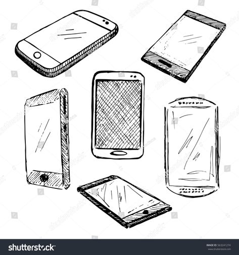 Sketch different phones, smartphones, iphon. Hand made vector illustration. #Ad , #Affiliate, #smartphones#phones#Sketch#iphon Simple Drawing Ideas, Interior Design Sketchbook, Hand Phone, Hills And Valleys, Vector Sketch, What To Draw, Phone Design, Vintage Radio, Drawing Practice