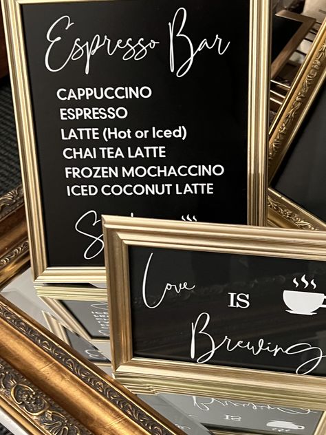 Wedding Espresso Bar, Coffee Station Wedding, Elegant Backyard Wedding, Elegant Backyard, Wedding Coffee, Cart Ideas, Coffee Cart, Coffee Wedding, 2025 Wedding