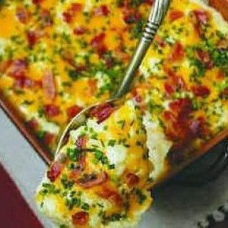 Potato Casserole Healthy, Mashed Potato Casserole Recipes, Vegetable Bake Recipes, Twice Baked Potato Casserole, Casserole Healthy, Twice Baked Potato, Twice Baked Potatoes Casserole, Homemade Chinese, Mashed Potato Casserole