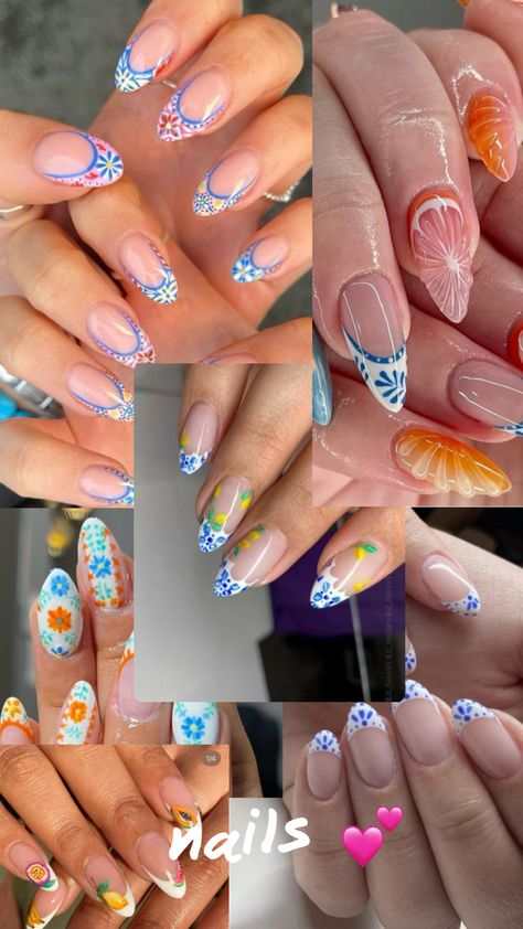 Summer nail insp for summer these are outgoing and themes nails! 2024 Nails 2024, Summer Nail, How To Be Outgoing, Summer Nails, Nails