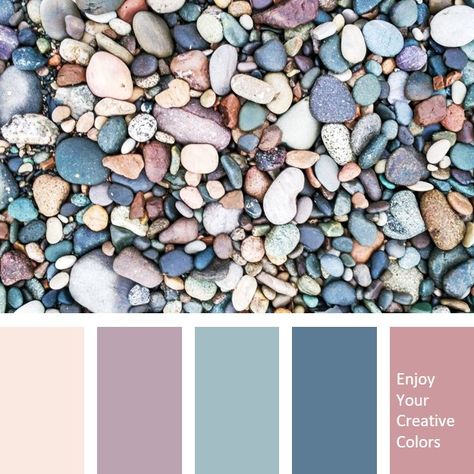 Blue Color Palette For Bedroom, Colors From Nature, Color Palette For Creativity, Natural Color Combinations, Color Pallete For Office Interior, Acrylic Paint Color Palettes, Purple Blue Yellow Color Palette, Blue Pallet Color Combinations, Beach Inspired Color Palette