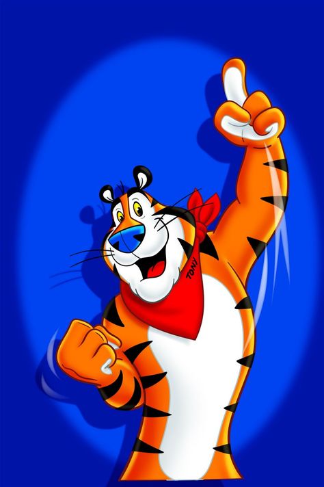 Tony The Tiger for Frosted Flakes.  They're  GRRRREAT!!!! Chester Cheetah, Tinkerbell Pictures, Tony The Tiger, Rude Quotes, Picture Jokes, Chicano Style, Funny Artwork, Sassy Wallpaper, Buck Rogers