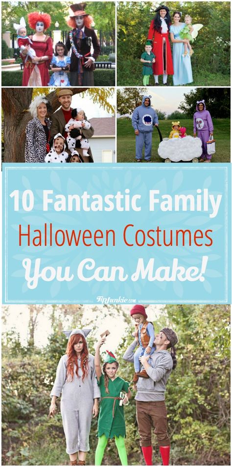 10 Fantastic Family Halloween Costumes You Can Make! Family Costume With Toddler, Halloween Costumes Family Of Three, Diy Family Halloween Costumes, Halloween Costumes You Can Make, Halloween Costumes For Family, Halloween Toddler, Mom Ideas, Parenting Strategies, Family Diy