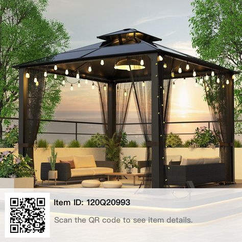 Polycarbonate Gazebo, Metal Gazebo, Porch Gazebo, Polycarbonate Roof, Large Gazebo, Gazebo Roof, Backyard Hammock, Outdoor Gazebo, Canopy Tent Outdoor