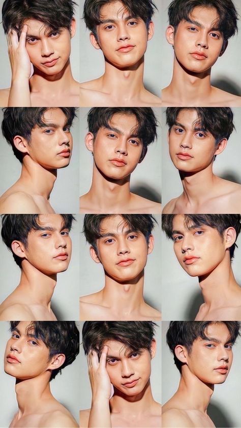 Neck Poses Reference, Head Shot Reference, Head Tilted To The Side Reference, Head Reference Angles, Neck Reference, Head Angles, Male Pose, Face Angles, 얼굴 드로잉