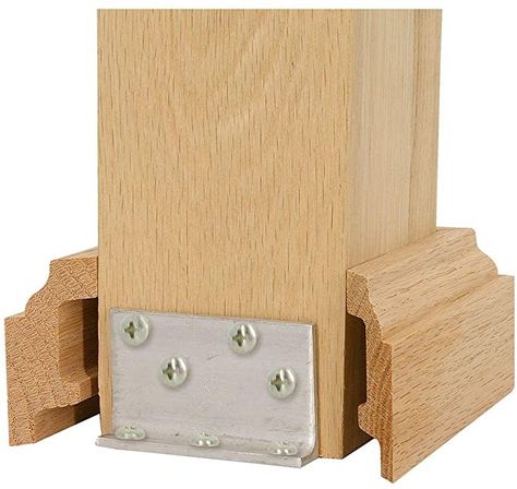 Surewood 5 in. Unfinished Oak Box Newel Attachment Kit - - Amazon.com Oak Newel Post, Stair Newel Post, Parts Of Stairs, Interior Staircase, Stair Remodel, Stair Handrail, Stair Parts, Newel Posts, Decorative Mouldings