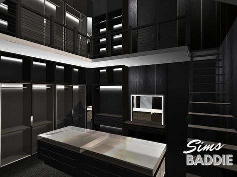 Builds | Collection from The Sims Baddie | 24 posts | Patreon Sims Baddie, Mens Bedroom, Black Luxury, Sims 4 Houses, Luxury Closet, Sims Cc, Luxury Apartments, The Sims, Sims 4