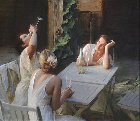 Nick Alm, Champagne Breakfast, Art Mini Toile, Mini Canvas Art, Mini Canvas, Original Oil Painting, Oil On Canvas, Contemporary Art, Painter