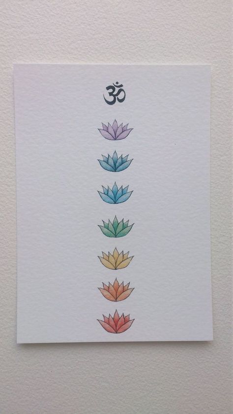 Chakra Drawing, Art Chakra, Yoga Kunst, Chakra Tattoo, The Seven Chakras, Kunst Tattoos, Chakra Art, Chakra Colors, Seven Chakras