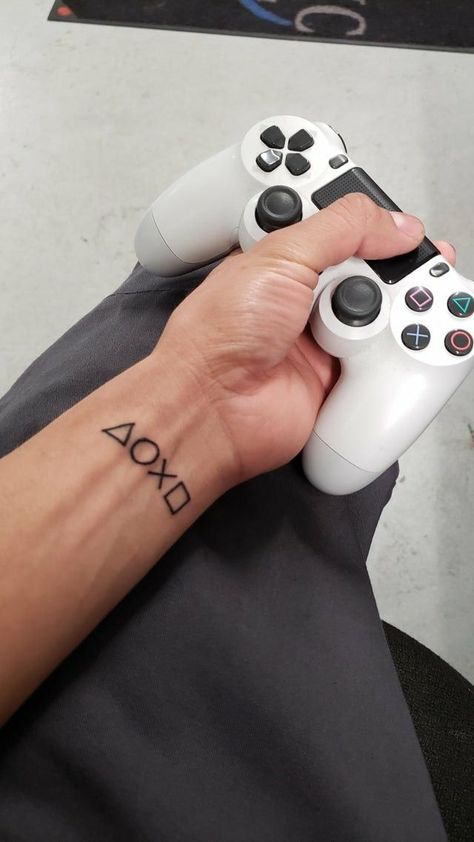 Game Console Tattoo, Playstation Tattoo, Tattoos 2023, Kpop Tattoos, Gamer Tattoos, Yin Yang Tattoos, My Tattoos, Gaming Tattoo, Your 20s