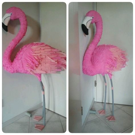 Flamingo piñata Flamingo Pinata, Luau Theme, Flamingo Party, Flamingo, Party Ideas, Recycling